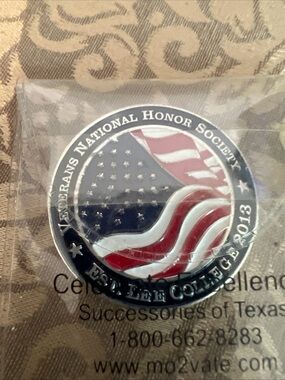 SALUTE VETERAN NATIONAL HONOR SOCIETY Colorado State Uni 2013 CHALLENGE COIN